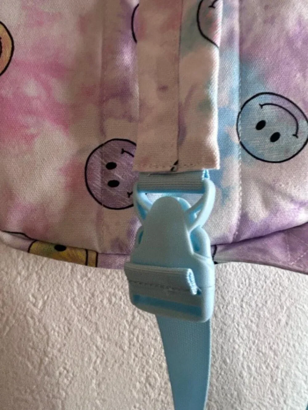 Tie-Dye Smiley Face Crossbody Backpack